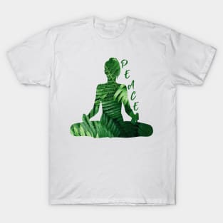 Yoga pose meditation - nature T-Shirt